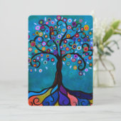 LEBENSBAUM BAR/BAT MITZVAH EINLADUNG (Stehend Vorderseite)