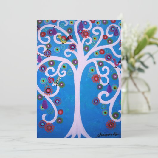 LEBENSBAUM BAR/BAT MITZVAH EINLADUNG (Stehend Vorderseite)