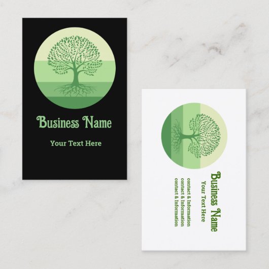 Lebensbaum, Baum Visitenkarte (Vorne/Hinten)