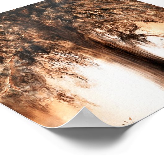 Lebensbaum bei Sonnenaufgang Poster (Ecke)