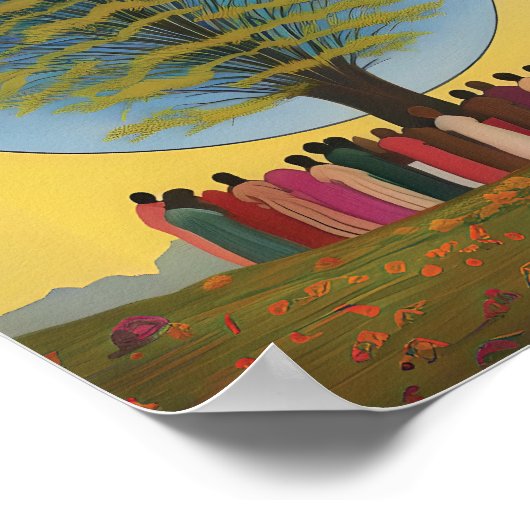 Lebensbaum - Beschreibung des Ursprungs Poster (Ecke)