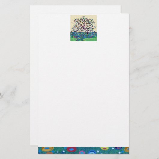 Lebensbaum Briefpapier (Vorne/Hinten)