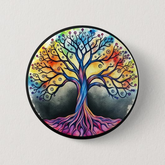 Lebensbaum Button (Vorderseite)