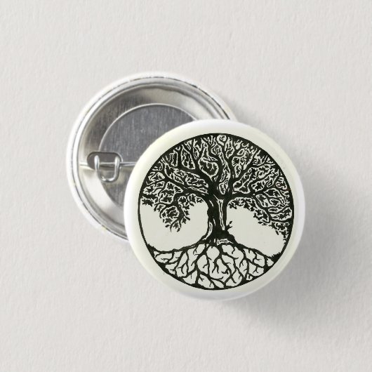 Lebensbaum Button (Vorne & Hinten)