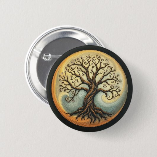 Lebensbaum Button (Vorne & Hinten)