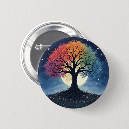 Lebensbaum Button (Vorne & Hinten)
