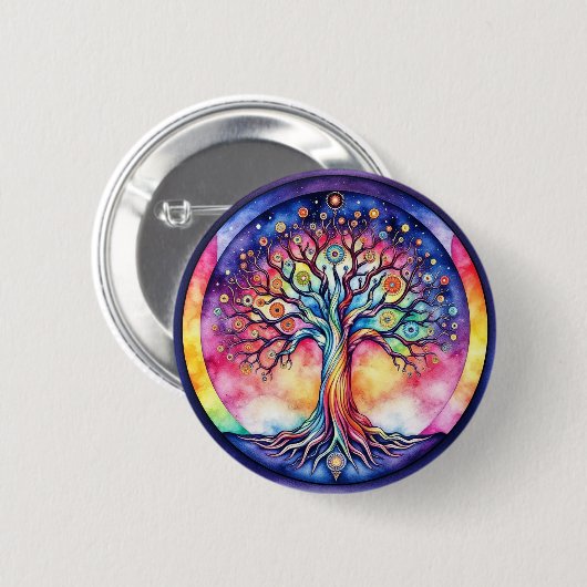 Lebensbaum Button (Vorne & Hinten)