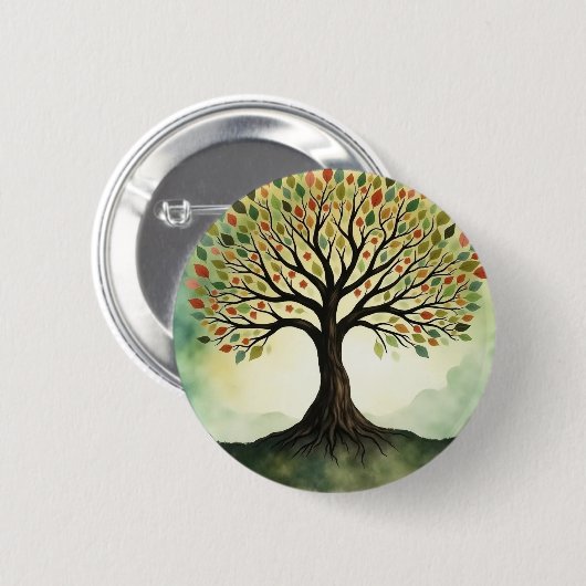 Lebensbaum Button (Vorne & Hinten)