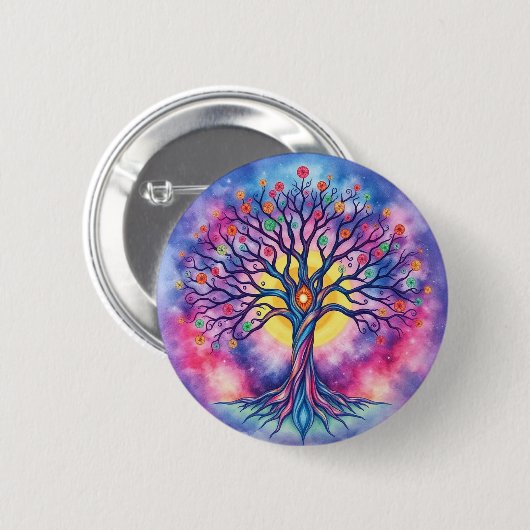 Lebensbaum Button (Vorne & Hinten)