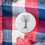 Lebensbaum Button<br><div class="desc">Dieser dekorative Knopf "Baum des Lebens" ist mit einem Mosaikbaumdesign bedruckt. Ändern Sie die Wörter, wenn Sie möchten. Original Mosaic © Michele Davies</div>