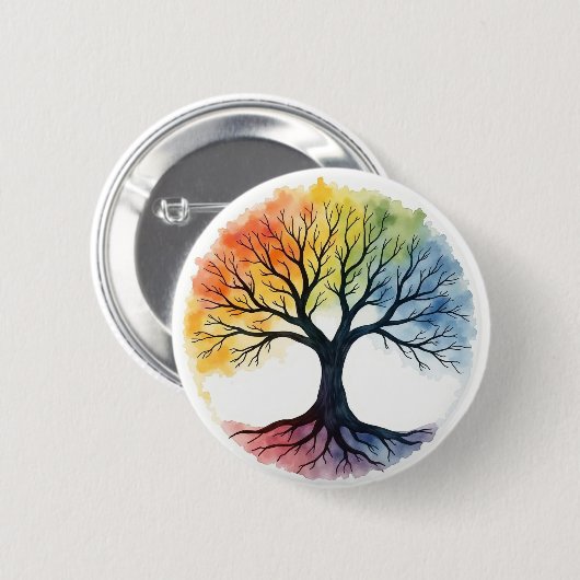 Lebensbaum Button (Vorne & Hinten)