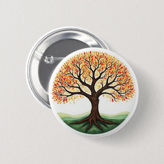 Lebensbaum Button (Vorne & Hinten)