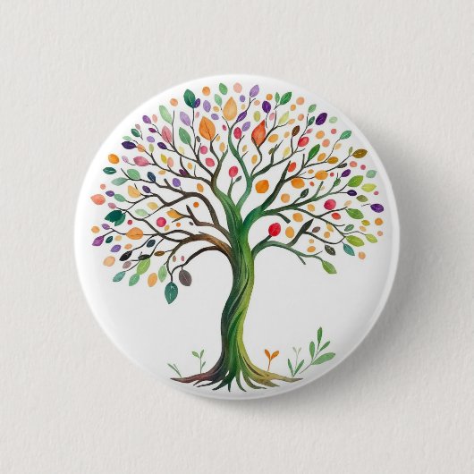 Lebensbaum Button (Vorderseite)
