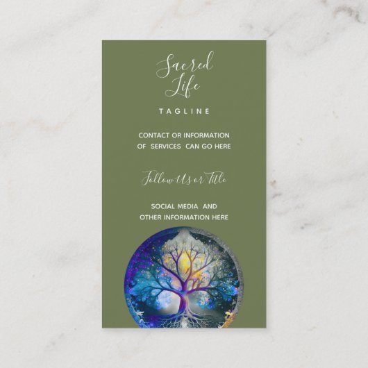 Lebensbaum | Celestial Visitenkarte (Rückseite)