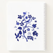 Lebensbaum, Cobalt Blue Recipe Notebook Notizblock (Rückseite)