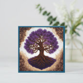 Lebensbaum Dankeskarte (Stehend Vorderseite)