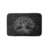 Lebensbaum, der Schwarz und Weiß Zeichne Badematte (Vorderseite)