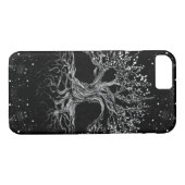 Lebensbaum, der Schwarz und Weiß Zeichne Case-Mate iPhone Hülle (Rückseite (Horizontal))