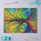 Lebensbaum des Herbstes Seidenpapier (Basteln)