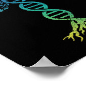 Lebensbaum DNA Science Genetics Earth Day Geneal Poster (Ecke)