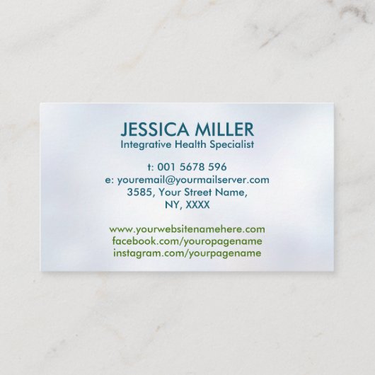 Lebensbaum - Doppel-Helix-DNA - Funktionale Medizi Visitenkarte (Rückseite)