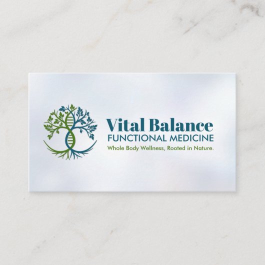 Lebensbaum - Doppel-Helix-DNA - Funktionale Medizi Visitenkarte (Vorderseite)