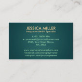 Lebensbaum Doppelhelix-DNA-Funktionsmedizin Visitenkarte (Rückseite)