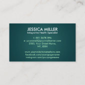 Lebensbaum Doppelhelix-DNA-Funktionsmedizin Visitenkarte (Rückseite)