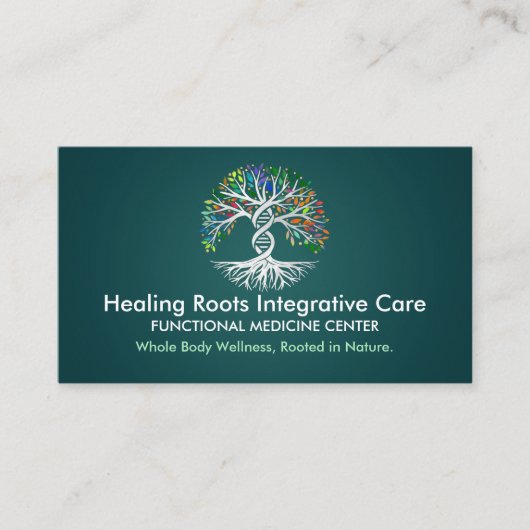 Lebensbaum Doppelhelix-DNA-Funktionsmedizin Visitenkarte (Vorderseite)