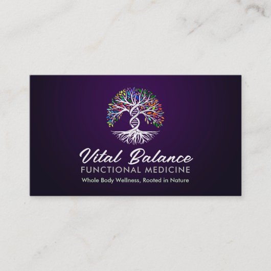 Lebensbaum Doppelhelix-DNA-Funktionsmedizin Visitenkarte (Vorderseite)