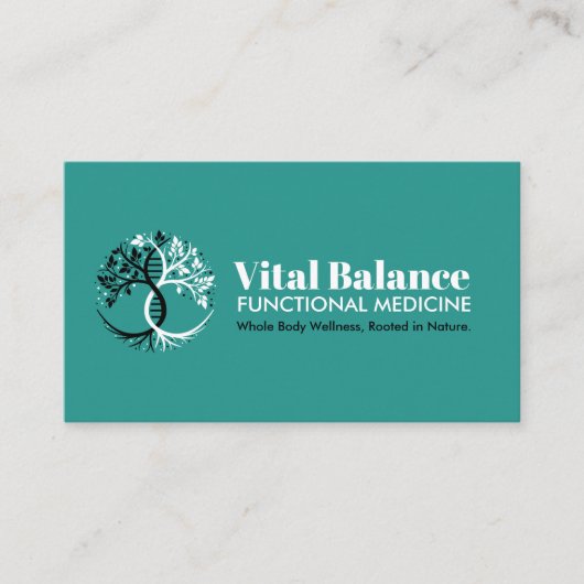 Lebensbaum Doppelhelix-DNA-Funktionsmedizin Visitenkarte (Vorderseite)