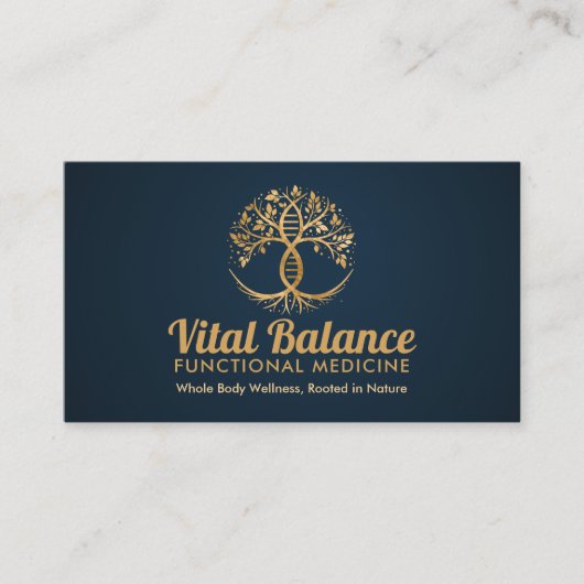 Lebensbaum Doppelhelix-DNA-Funktionsmedizin Visitenkarte (Vorderseite)