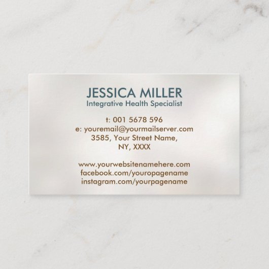 Lebensbaum Doppelhelix-DNA-Funktionsmedizin Visitenkarte (Rückseite)