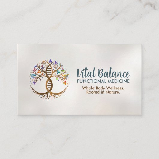 Lebensbaum Doppelhelix-DNA-Funktionsmedizin Visitenkarte (Vorderseite)