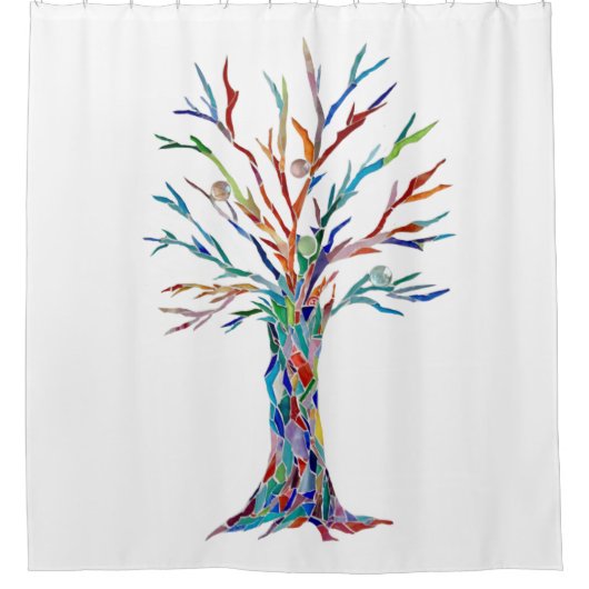 Lebensbaum Duschvorhang (Vorderseite)