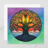 Lebensbaum Einladung (Vorne/Hinten)