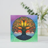 Lebensbaum Einladung (Stehend Vorderseite)