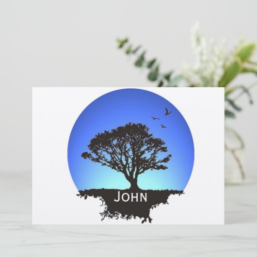 Lebensbaum Einladung (Stehend Vorderseite)