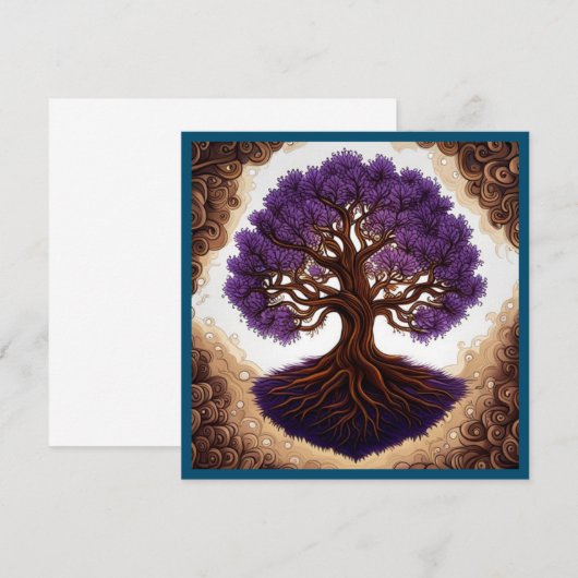 Lebensbaum Einladung (Vorne/Hinten)