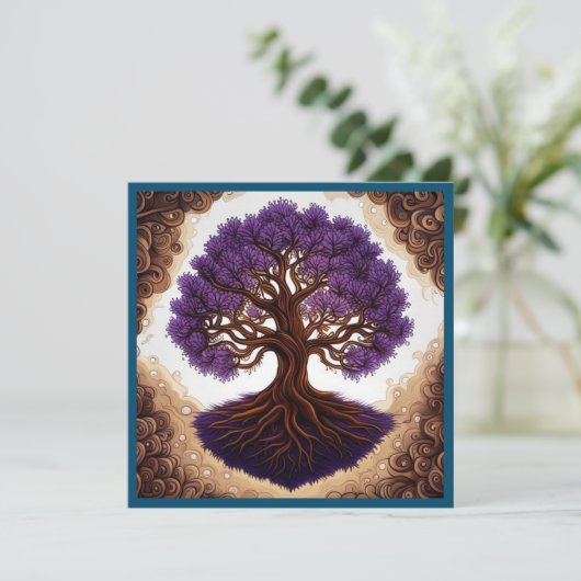 Lebensbaum Einladung (Stehend Vorderseite)