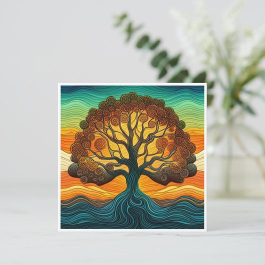 Lebensbaum Einladung (Stehend Vorderseite)