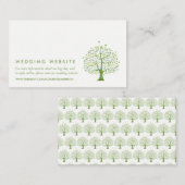 Lebensbaum, elegante Hochzeitsseite Begleitkarte (Vorne/Hinten)