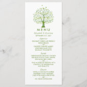 Lebensbaum, elegantes Hochzeitmenü Menükarte (Vorderseite)