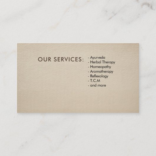 Lebensbaum - Evolution - DNA Visitenkarte (Rückseite)