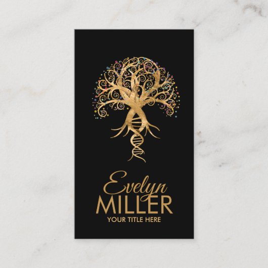 Lebensbaum - Evolution - DNA Visitenkarte (Vorderseite)