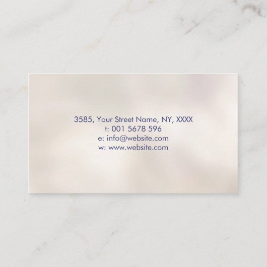 Lebensbaum - farbiges Blattwerk Visitenkarte (Rückseite)