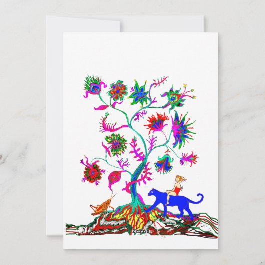 Lebensbaum Feiertagskarte (Rückseite)