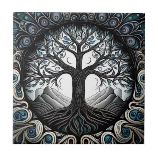 Lebensbaum Fliese (Vorderseite)