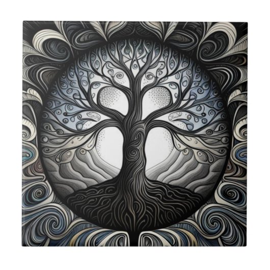 Lebensbaum Fliese (Vorderseite)