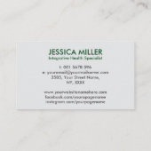 Lebensbaum - Funktionsmedizin Visitenkarte (Rückseite)